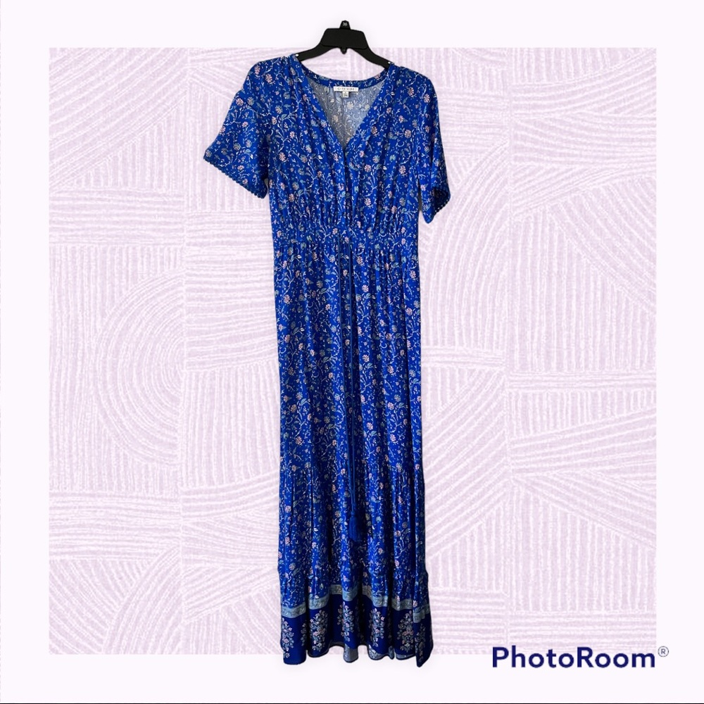 Blue Floral Dillards Maxi Dress
